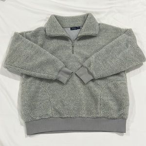 polo ralph lauren gray fleece quarter zip